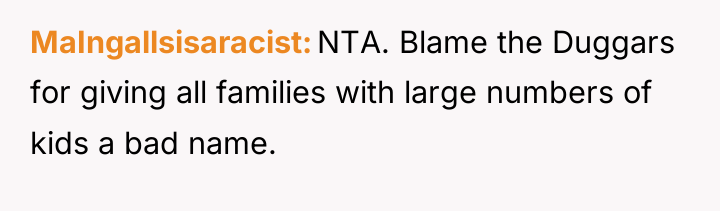 MaIngallsisaracist NTA. Blame the Duggars for giving all families with...