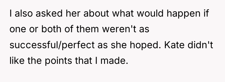 I also asked her about what would happen if one...