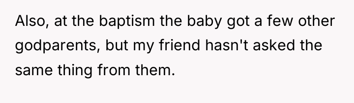 Also, at the baptism the baby got a few other...