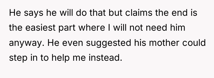 He says he will do that but claims the end...