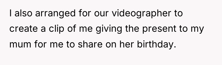 I also arranged for our videographer to create a clip...