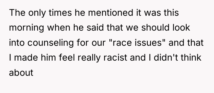 The only times he mentioned it was this morning when...