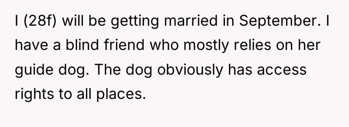 I (28f) will be getting married in September. I have...