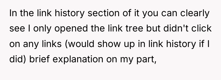 In the link history section of it you can clearly...