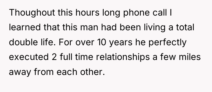 Thoughout this hours long phone call I learned that this...
