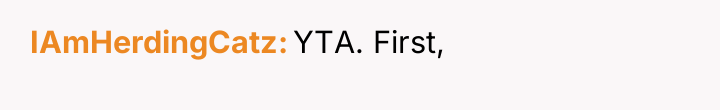 IAmHerdingCatz YTA. First,
