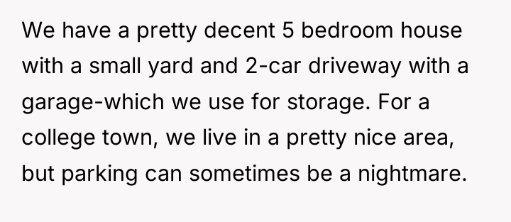 We have a pretty decent 5 bedroom house with a...