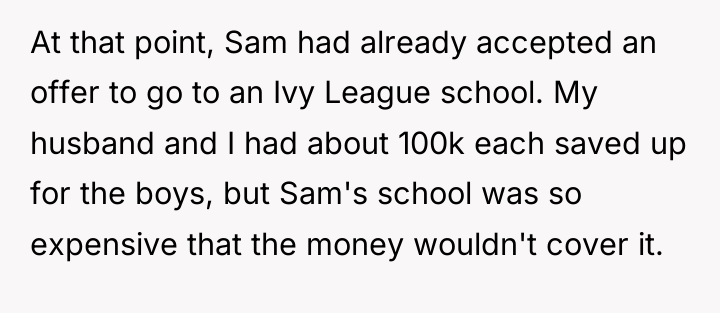 At that point, Sam had already accepted an offer to...