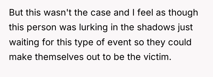 But this wasn't the case and I feel as though...