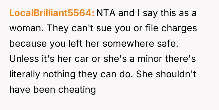LocalBrilliant5564 NTA and I say this as a woman. They...
