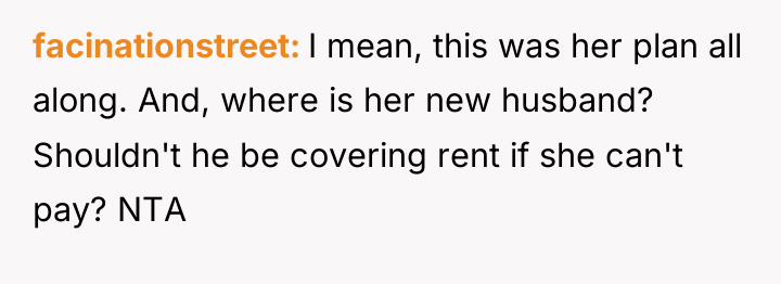 facinationstreet I mean, this was her plan all along. And,...