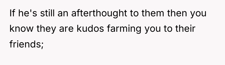If he's still an afterthought to them then you know...