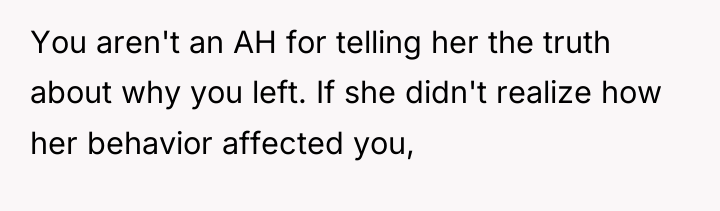 You aren't an AH for telling her the truth about...