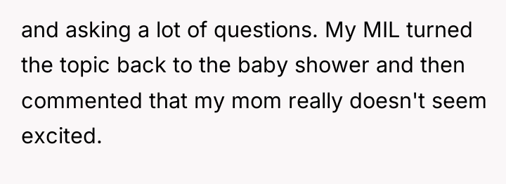 and asking a lot of questions. My MIL turned the...