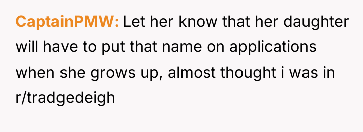 CaptainPMW Let her know that her daughter will have to...