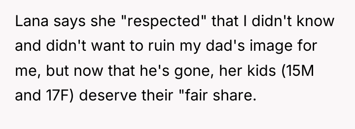 Lana says she "respected" that I didn't know and didn't...