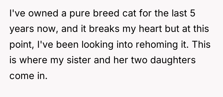 I've owned a pure breed cat for the last 5...