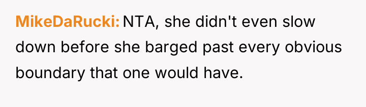 MikeDaRucki NTA, she didn't even slow down before she barged...