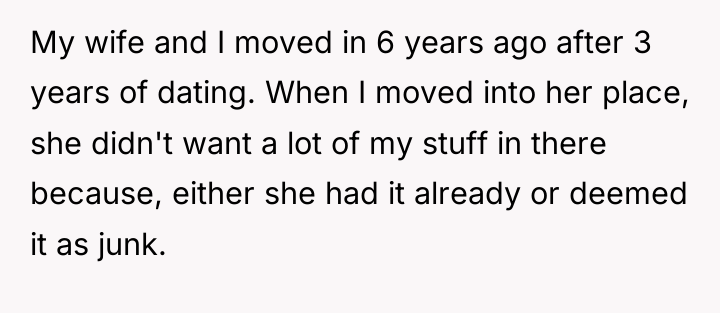 My wife and I moved in 6 years ago after...
