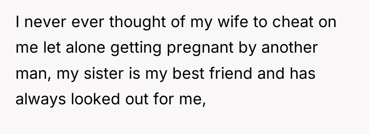 I never ever thought of my wife to cheat on...