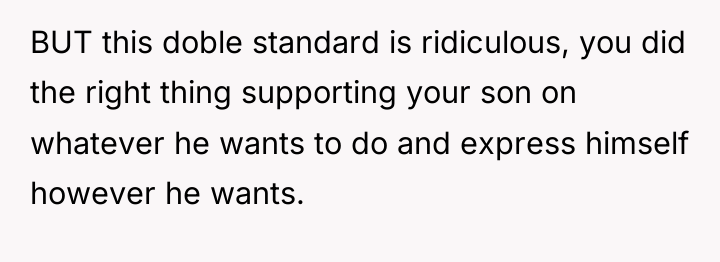 BUT this doble standard is ridiculous, you did the right...