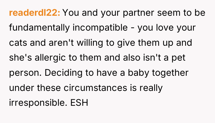 readerdl22 You and your partner seem to be fundamentally incompatible...