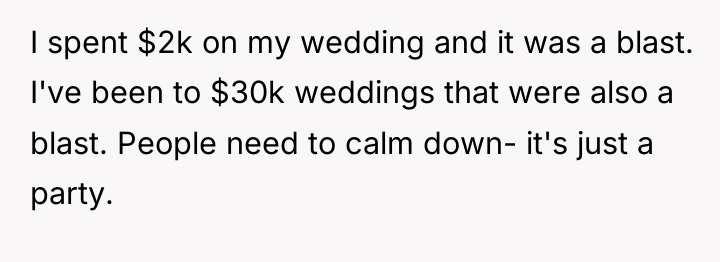 I spent $2k on my wedding and it was a...
