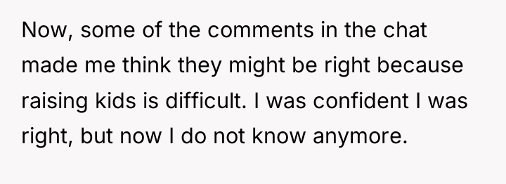 Now, some of the comments in the chat made me...