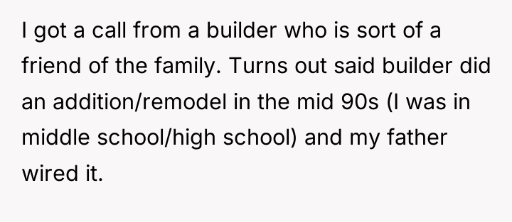 I got a call from a builder who is sort...