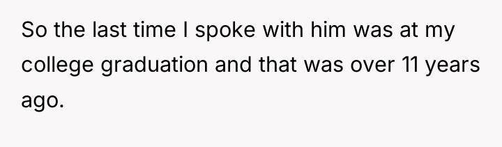 So the last time I spoke with him was at...