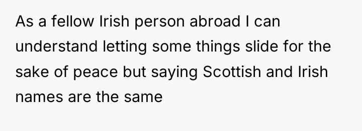 As a fellow Irish person abroad I can understand letting...