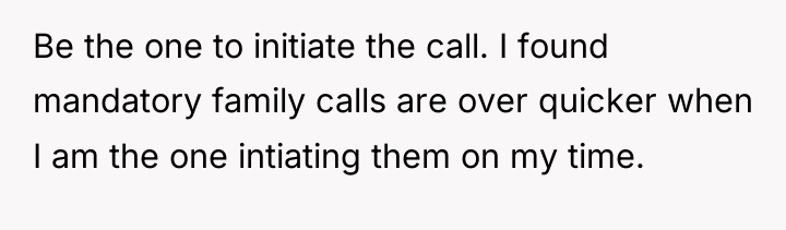 Be the one to initiate the call. I found mandatory...