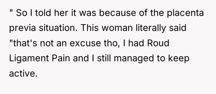 " So I told her it was because of the...