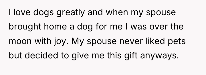I love dogs greatly and when my spouse brought home...