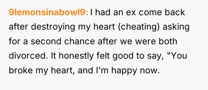 9lemonsinabowl9 I had an ex come back after destroying my...