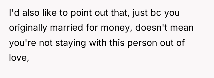 I'd also like to point out that, just bc you...