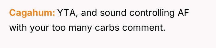Cagahum YTA, and sound controlling AF with your too many...