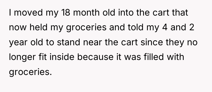 I moved my 18 month old into the cart that...