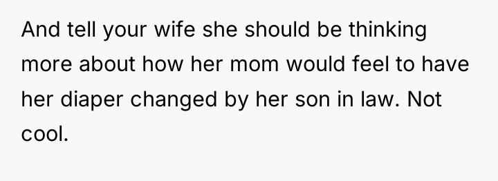 And tell your wife she should be thinking more about...