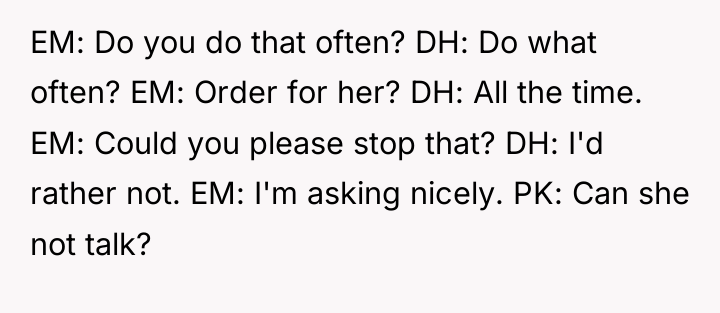 EM: Do you do that often? DH: Do what often?...