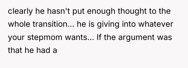 clearly he hasn't put enough thought to the whole transition......