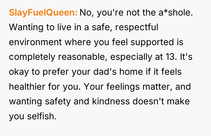 SlayFuelQueen No, you're not the a*shole. Wanting to live in...