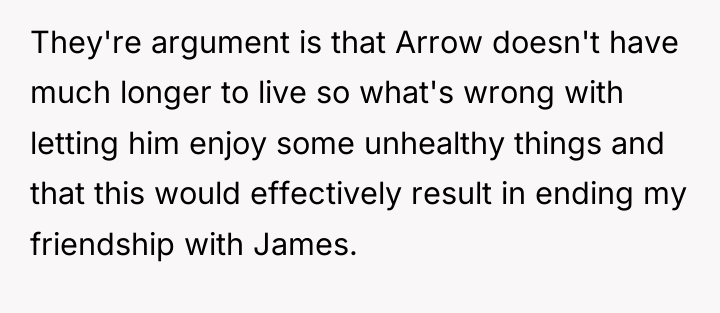 They're argument is that Arrow doesn't have much longer to...