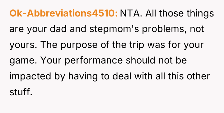 Ok-Abbreviations4510 NTA. All those things are your dad and stepmom's...