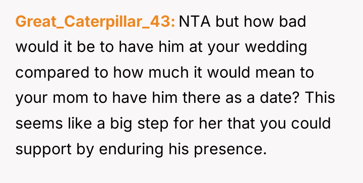 Great_Caterpillar_43 NTA but how bad would it be to have...