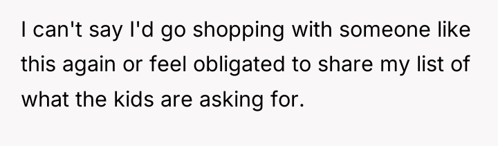 I can't say I'd go shopping with someone like this...