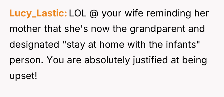 Lucy_Lastic LOL @ your wife reminding her mother that she's...