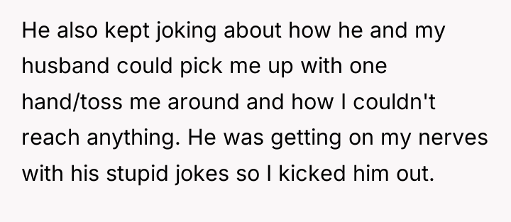 He also kept joking about how he and my husband...