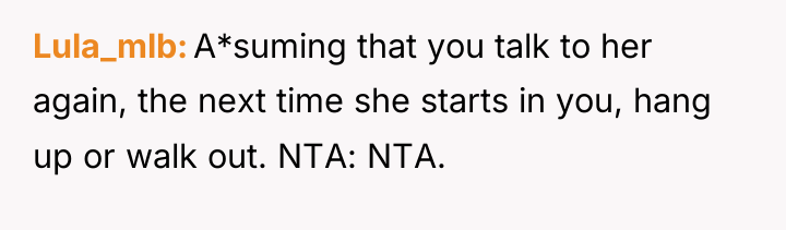 Lula_mlb A*suming that you talk to her again, the next...
