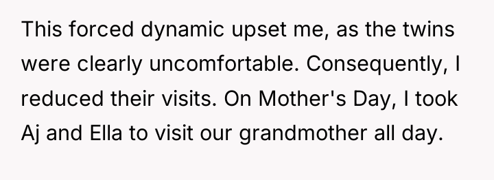 This forced dynamic upset me, as the twins were clearly...